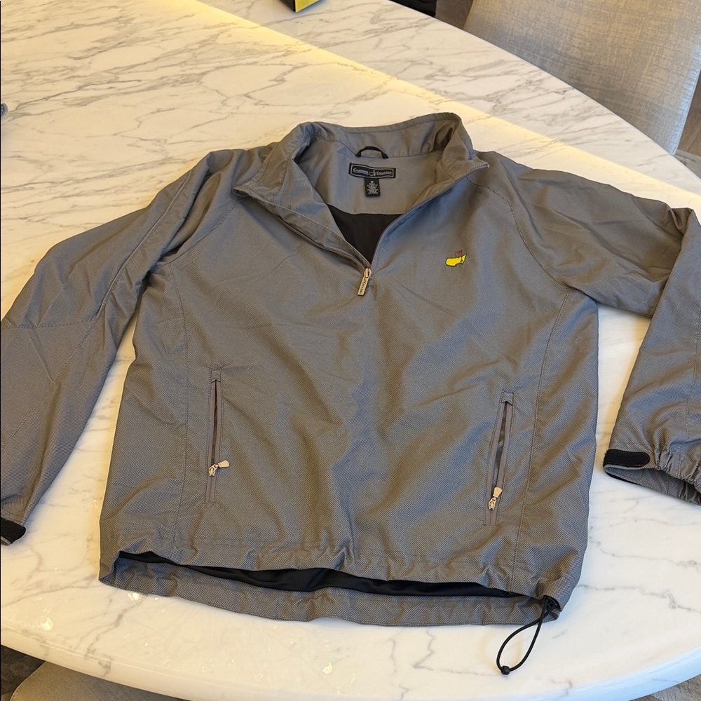 Gray MASTERS Quarter-Zip Pullover with Masters Lo… - image 2